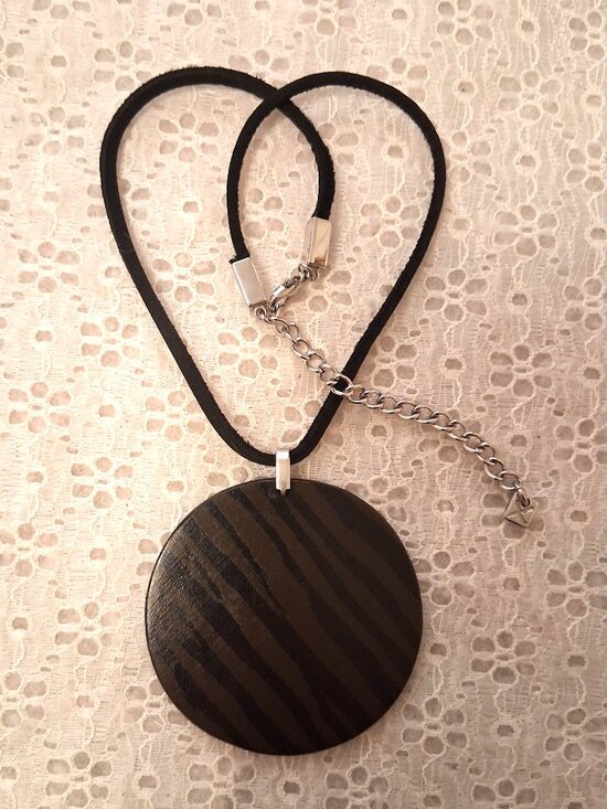 Bauxo Jewelry - New Bauxo Handcrafted Round Leather Pendant Genuine Leather Necklace